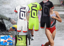 Ropa de Ciclismo de hombres MALCIKLO, Jersey de triatlón, mono, Maillot de Ciclismo, traje con almohadilla de Gel con bolsillo en la espalda 5D 2024 - compra barato