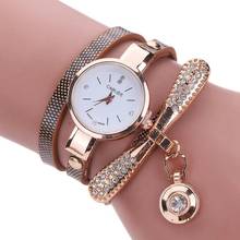 Relogio Women Watches Fashion Casual Bracelet Watch Women Leather Rhinestone Analog Quartz Watch  Female Clock Zegarek Damski 2024 - buy cheap