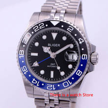 Bliger 40mm Automatic Mechanical Mens Watch Luxury Sapphire Crystal Ceramic Bezel GMT Watch Luminous Waterproof Wristwatch Men 2024 - buy cheap