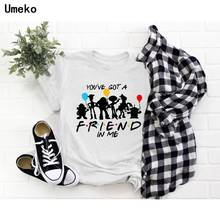 2020 moda feminina t-shirts casual amigo letras impresso topos camiseta verão feminino t camisa de manga curta t camisa para roupas femininas 2024 - compre barato