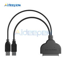 USB 3.0 To SATA 22 Pin 2.5 Inch Hard Disk Driver SSD Adapter Connector Converter Cable Dual Double USB High Speed 2024 - buy cheap