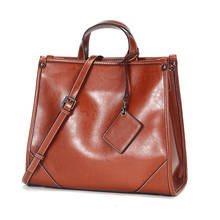 Luxury Brand Women Leather Handbag Genuine Leather Casual Tote Bags Female Big Shoulder Bags for Women Purses Bolsas 2020 C1263 2024 - buy cheap