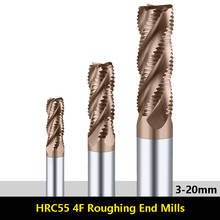 BEYOND HRC55 Roughing End Mills 3mm 4mm 5mm 20mm Tungsten Steel Alloy Coating CNC Lathe Straight Shank Carbide Milling 2024 - buy cheap