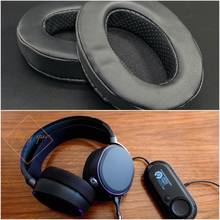 Almofada para fones de ouvido, espuma grossa para steelseries arctis 1, 3, 5, 7, 9, 7x, 7p, 9x pro, qualidade perfeita, não é versão barata 2024 - compre barato