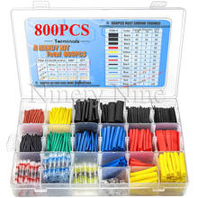800PCS Solder Seal Wire Connectors & Heat Shrink Tubings Insulated Waterproof Electrical Butt Terminals  Shrink Wrap Tubes 2024 - buy cheap