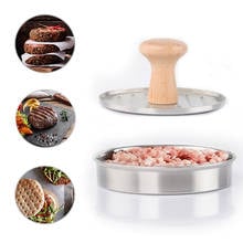 Molde redondo de acero inoxidable para hacer hamburguesas, utensilios de alta calidad para carne, suministros de cocina, 1 ud. 2024 - compra barato