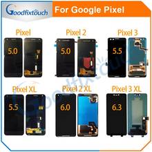 Tela lcd para google pixel 2, 3, 3a, 4 xl, 2xl, 3xl, 4xl, touch screen, painel de vidro, digitalizador, peças de reposição, 2024 - compre barato