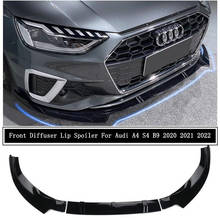 For Audi A4 S4 B9 2020 2021 2022 Front Bumper Diffuser Lip Spoiler High Quality ABS Bright Black Auto Accessories 2024 - buy cheap