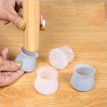 Silicone Chair Leg Caps Feet Pads Furniture Table Covers Socks Floor Protectors Round Bottom Non-Slip Cups for Chair Place Mat 2024 - buy cheap