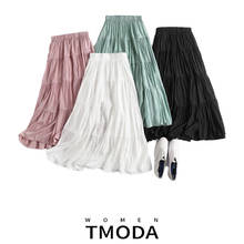 Women 2022 Summer Tulle Long Skirt High Waist Ruffles White Pleated Skirts Gothic Black Jupe Femme Skirt Saia Midi Faldas Girls 2024 - buy cheap