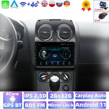 1024*600p android 9.0 2g 32g rádio gps automático para nissan qashqai j10 2006-2013 multimídia bt ips suporte de tela carplay obd wifi 2024 - compre barato