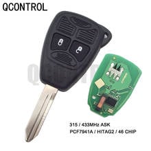 QCONTROL 2 Button Smart Remote Key Fob With ID46 Chip 315/433mhz for Chrysler 300C Sebring PT Cruiser 05179516AA No Mark 2024 - buy cheap