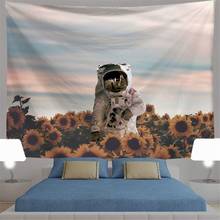 Tapiz colgante de pared para decoración del hogar, tapiz con diseño de astronauta espaciador, universo, espacio exterior, mejoras para el hogar, dormitorio de niño, sala de estar 2024 - compra barato