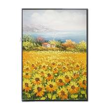 Sunny Towns And Flower Fields Abstract Oil Painting Modern Wall Art Living Room No Frame Picture Home Decoration Painting 2024 - buy cheap