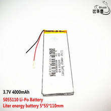 10pcs Liter energy battery Good Qulity 3.7V,4000mAH 5055110 Polymer lithium ion / Li-ion battery for tablet pc BANK,GPS,mp3,mp4 2024 - buy cheap