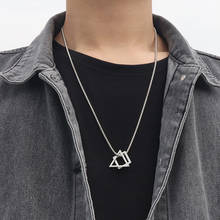 simple necklace men stainless steel fashion necklaces chain pendant hip hop necklace friendship jewelry gifts for male wholesale 2024 - buy cheap