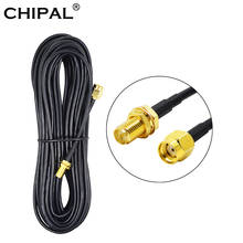 CHIPAL 9M 6M 3M 1M Copper RG174 RP-SMA Male to Female Extension Cable for WiFi Router Wireless Network Card Antenna Coaxial Wire 2024 - buy cheap