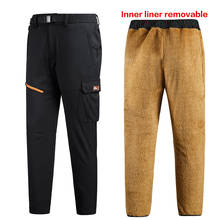 MANLI-pantalones de senderismo desmontables para hombre, calzas térmicas de lana para exteriores, senderismo, escalada, esquí, 8XL, novedad, Invierno 2024 - compra barato