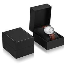 Joyero a prueba de polvo, caja de almacenamiento de reloj de cuero de imitación, estuche de exhibición de joyería, soporte de reloj, caja organizadora de joyería, caja de regalo 2024 - compra barato