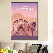 Los Angeles Canvas Travel Painting Poster Living Room Home Interior Decoration Frame Painting Wall Art Picture 2024 - buy cheap