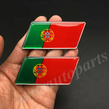 Insignia de emblema de guardabarros de coche, pegatina de carenado de motocicleta, Bandera de Portugal y Portugal, 2 uds. 2024 - compra barato