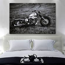 ART Cool Motorcycle Pictures Canvas Painting Black And White Posters And Prints Wall Art For Living Room Decoration 2024 - buy cheap