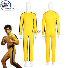 Disfraz de Bruce Lee para adultos, traje de Jeet Kune Do chino, traje de Kung Fu, Cosplay de Halloween, película hecha a medida 2024 - compra barato