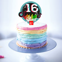 Buy Tiktok Happy Birthday Cake Topper Hot Music Note Themed Sweet 16 Celebrate Birthday Cupcakes Topper Short Video Decor Party Favo In The Online Store Tx Official Store At A Price Of