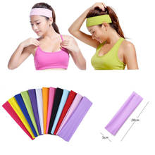 Cinta para el pelo deportiva para hombre y mujer, banda ancha de algodón elástico para el cabello, ideal para deportes, Yoga, gimnasio, niñas, mujeres y niños, novedad 2024 - compra barato