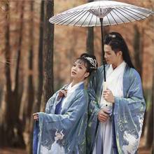Пары Hanfu, китайское древнее традиционное платье, Fantasia Lovers, карнавальный костюм, праздничное нарядное платье Hanfu для мужчин и женщин, большие размеры 2024 - купить недорого