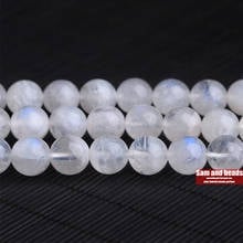 3A grade Natural Stone Blue Moonstone Round Loose Beads 4 6 8 10 MM Diy Spacer Beads for Jewelry Making Accessories 2024 - buy cheap