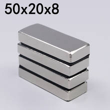 1/2/5Pcs 50x20x8 Neodymium Magnet 50mm x 20mm x 8mm N35 NdFeB Block Super Powerful Strong Permanent Magnetic imanes 2024 - buy cheap