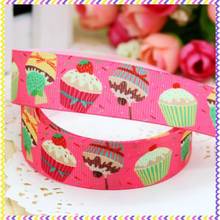 DHK 7/8'' 5yards cupcake printed grosgrain ribbon headwear hair bow diy party decoration OEM Wholesale 22mm E804 2024 - buy cheap