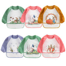 Children's Bib Cute Cartoon Rabbit Anti-dirty Clothes for Meals Waterproof For 0-3Y Baby Newborn Kids Long Sleeve Boys and Girls 2024 - buy cheap