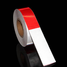 5CM*9M Red White Moto Sticker  Reflective Safety Warning Conspicuity Tapes Film Sticker High Quality Adhesive Reflective Decals 2024 - buy cheap