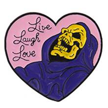 Broches con forma de corazón oscuro gótico de dibujos animados, broches de cabeza de Calavera, chapa esmaltada, alfileres de solapa, esqueleto de Halloween, bruja de mago, regalos 2024 - compra barato