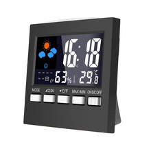 Reloj despertador Digital LED, pantalla LCD, Control de sonido, retroiluminación, fecha, hora, calendario, reloj de escritorio 2024 - compra barato