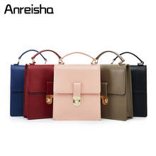 Anreisha bolsas femininas de ombro, bolsa de couro de alta qualidade com corrente para celular pu 2024 - compre barato