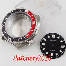 45mm fit for NH35 NH35A movement Black Red Rotating Bezel stainless Watch Case + Watch Dial 2024 - buy cheap