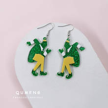 QUMENG 2020 new design acrylic clown exaggerated sports funny punk Drop earrings for women Hip Hop Night Club Jewelry Gifts 2024 - buy cheap