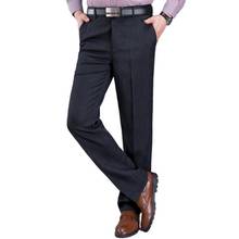 Men's Suit Pants High Quality Men Dress Pants  High Waist Loose Business Formal Thick Men's Suit Pants Anti-wrinkle Non-iron 2024 - buy cheap