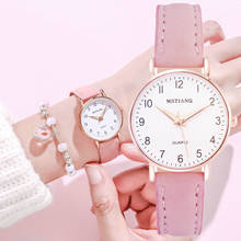 Новые часы для женщин, модные повседневные часы с кожаным ремешком, простые женские кварцевые часы с маленьким циферблатом, светящиеся часы Reloj mujer, часы 2024 - купить недорого