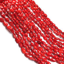 Natural Stone Beads Irregular Red Coral Loose Beads for DIY Jewelry Making DIY Necklace Bracelet Accessories 14'' Wholesale 2024 - buy cheap