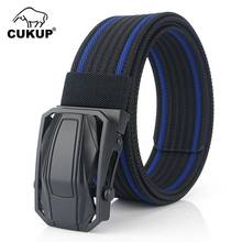 CUKUP-cinturones de nailon para hombre, accesorio con hebilla de Metal lisa y negra, 125cm, muchos colores opcionales, CBCK159 2024 - compra barato