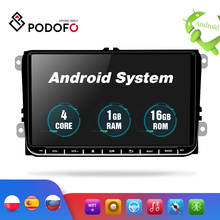 Podofo Car Multimedia player Android GPS 1 Din Car Radio Stereo For Volkswagen/POLO/PASSAT/Golf/Skoda/T5/Seat/Sharan/MK5/MK6 2024 - buy cheap