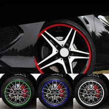 16Pcs/Sheet Bike Motorcycle Car Reflective Rim Tape Strips Wheel Stickers Decals Motorcycle Car Tape Car Styling 4 Colors 2024 - buy cheap