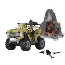 2021 NEW Military Vehicle Army Armored Truck Oprah Sand Car WW2 Station Weapon Building Blocks Bricks Classic Sets Kit Kids Toys 2024 - buy cheap