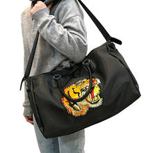 Women Travel Bag Large Capacity Handbag Waterproof Nylon Sports Bags Shoulder Luggage Embroidered Tiger Pattern Weekend Pack 2024 - buy cheap