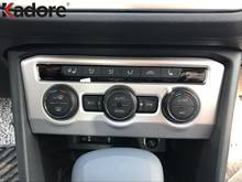 Capa do painel de controle do ar condicionado do carro, para volkswagen vw tiguan 2017 2018 2019 mk2 abs 2024 - compre barato