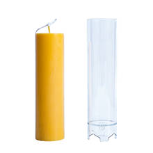 Molde de vela cilíndrico para abelhas, faça você mesmo, molde durável em plástico de forma geométrica, cera de parafina 2024 - compre barato